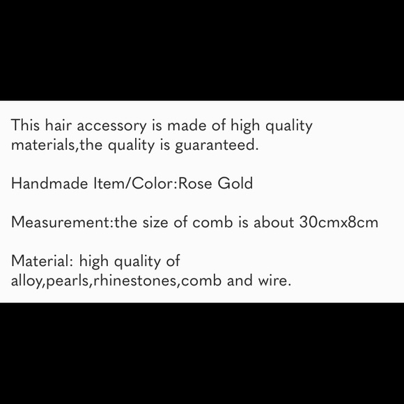 🆕️ Rose Gold Bridal Rhinestone Comb